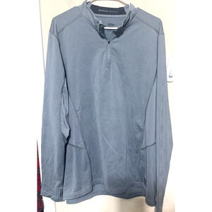 Nike Pro Shirt Mens XXL Gray 1/4 Zip Performance Dri Fit Long Sleeve Fitted
